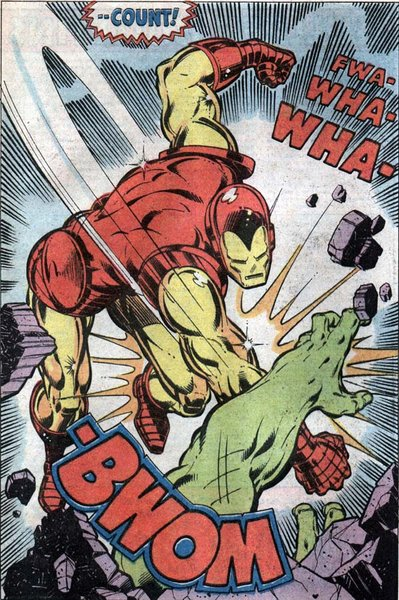 hulk and ironman fighting