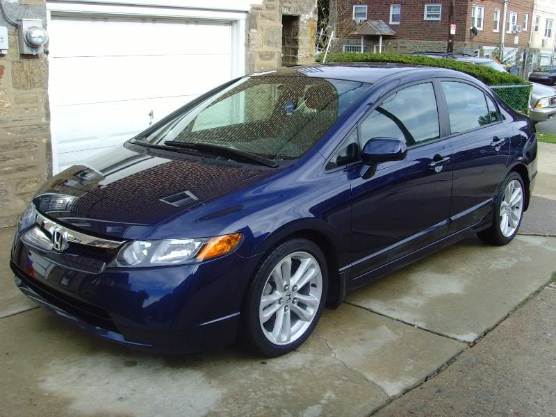 Honda civic royal blue pearl paint #3