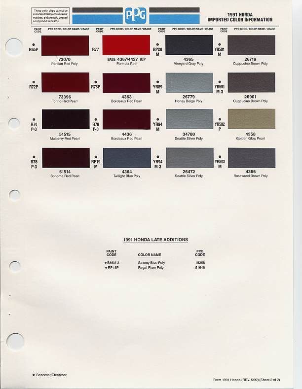 Paint colors for 2003 honda accord #4
