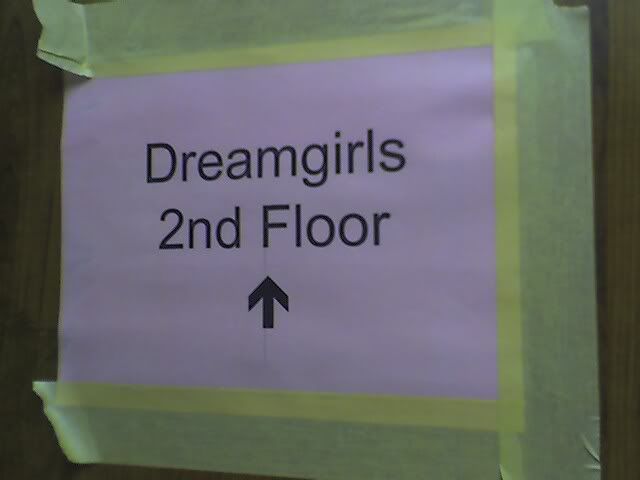 Dreamgirls elevator sign CU