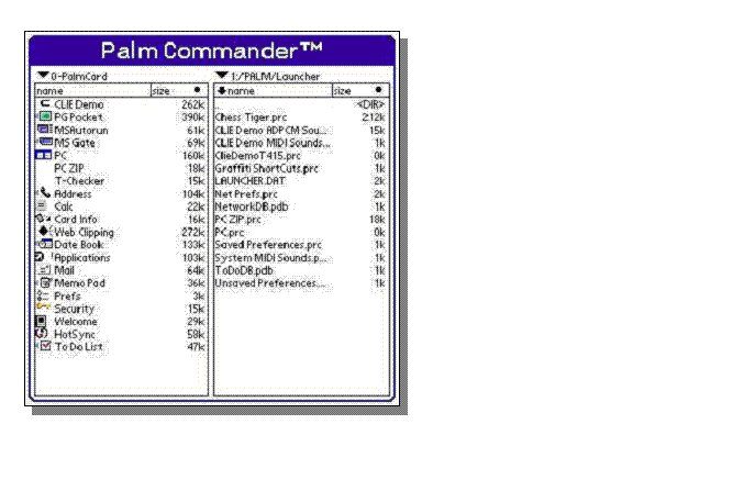 Trình quản lí file trên Palm.......Nào có kém cạnh ai !