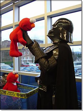 Elmo and Darth Vader; together again for the first time