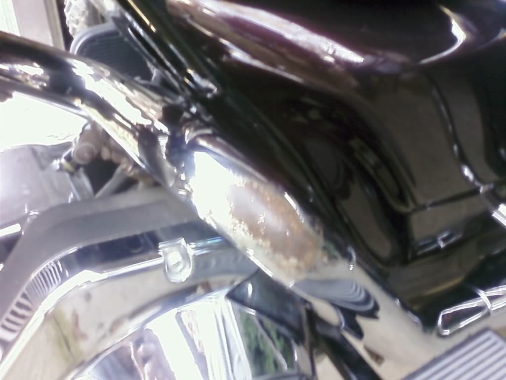 Question about burn residue on exhaust pipe Harley Davidson Forums