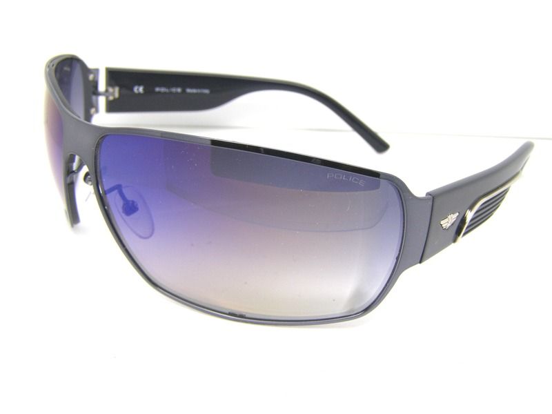 Police Stunning Cool Sunglasses S8889 8YD Dark Blue Shades Wraparound New