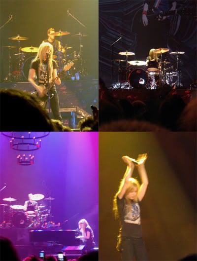 Avril and her many musical instruments.