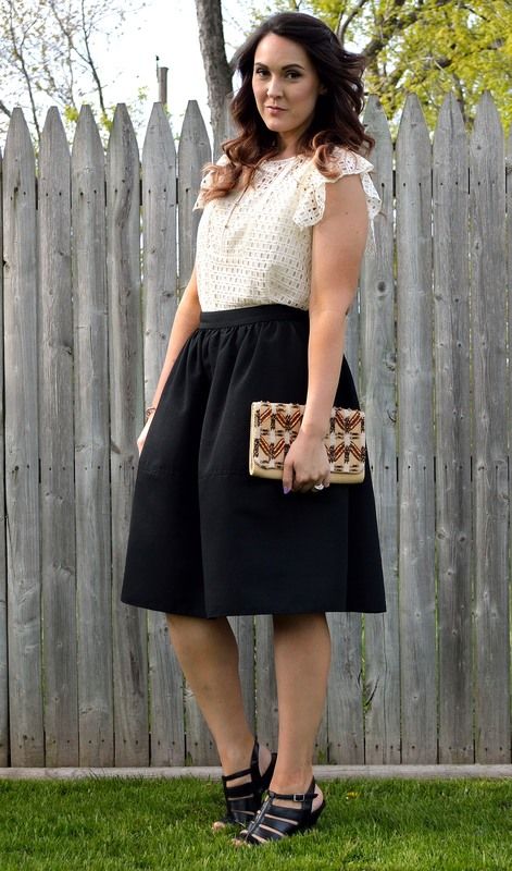  photo Black skirt and white top.jpg