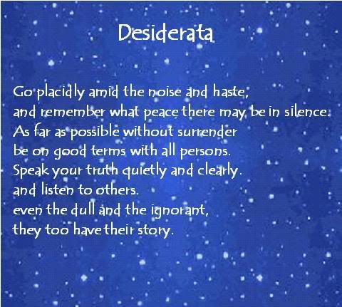 desiderata tattoo