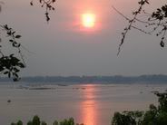  Sun sets over the Mekong River in Cambodia
