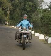  Jean-Paul on his Enfield Machismo in 2008 