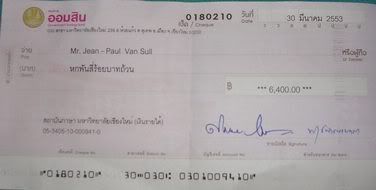  Pay Check from Chiang Mai University  