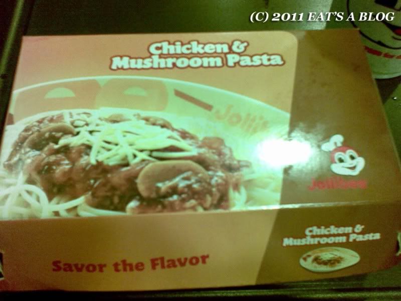 Jollibee Chicken and Mushroom Pasta food box