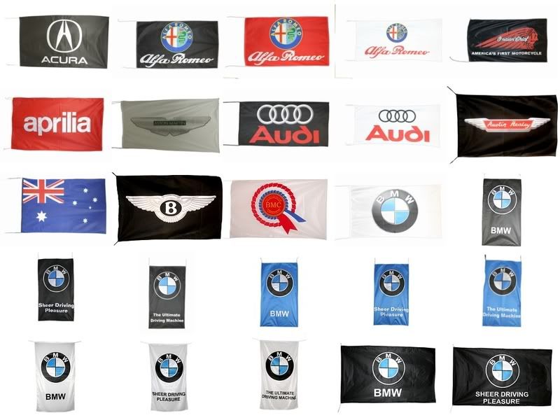 Car flags/banners for the garage