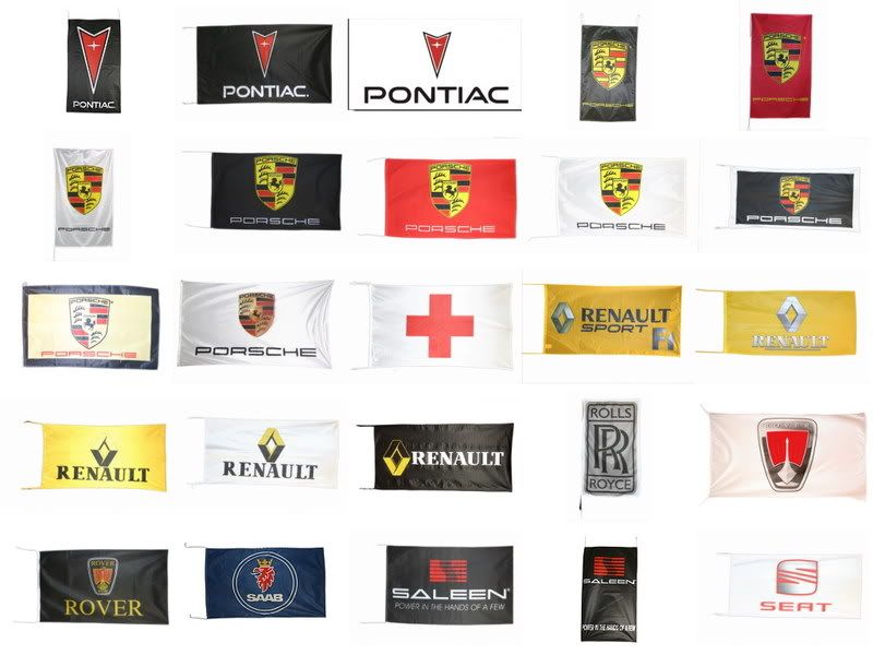 Car flags/banners for the garage