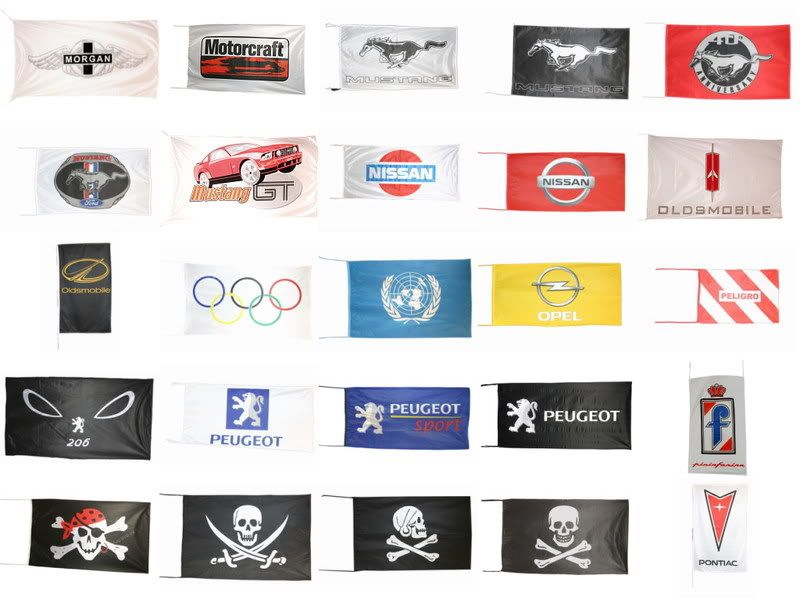 Car flags/banners for the garage