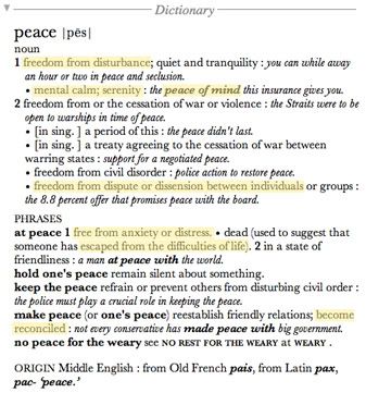 Definition of Peace