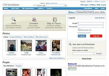 Freindster screenshot