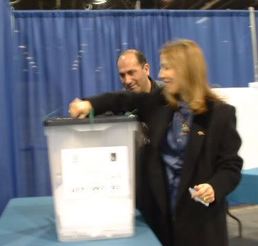 busha elsaffar casts her vote