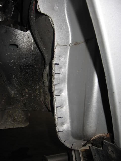 Jeep liberty inner fender pinch weld #2