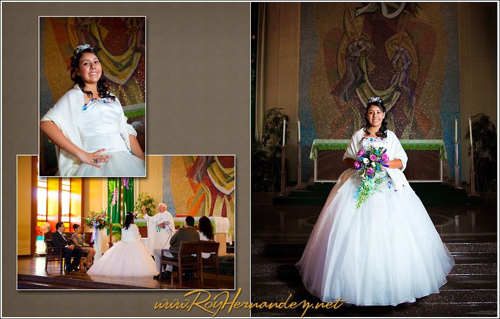 Quinceanera photography in the church by Roy Hernandez