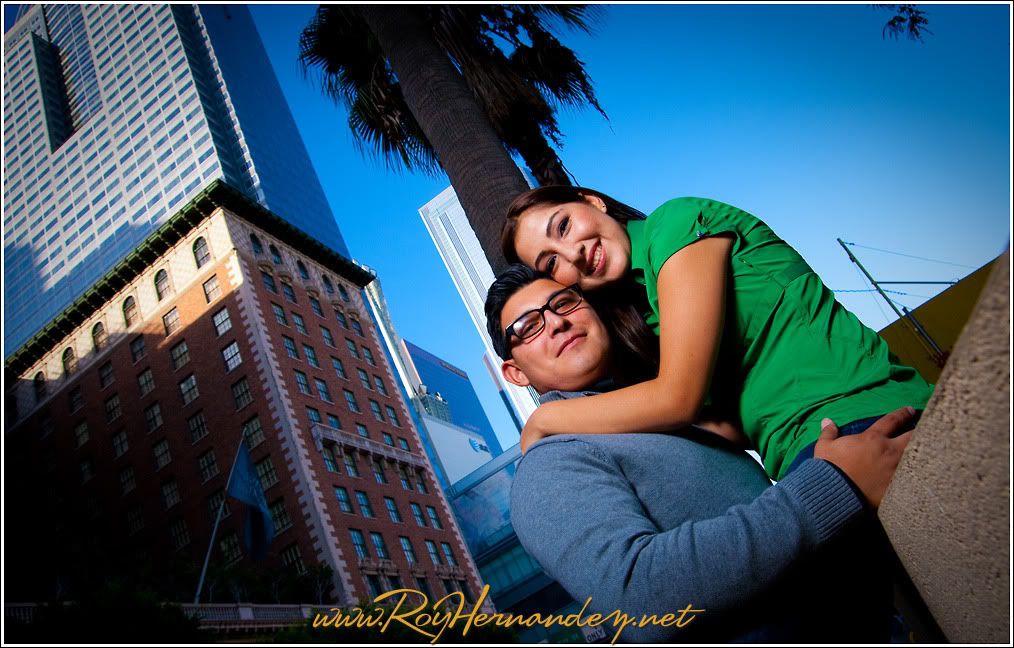 Engage photos in Downtown Los Angeles by Roy Photographer