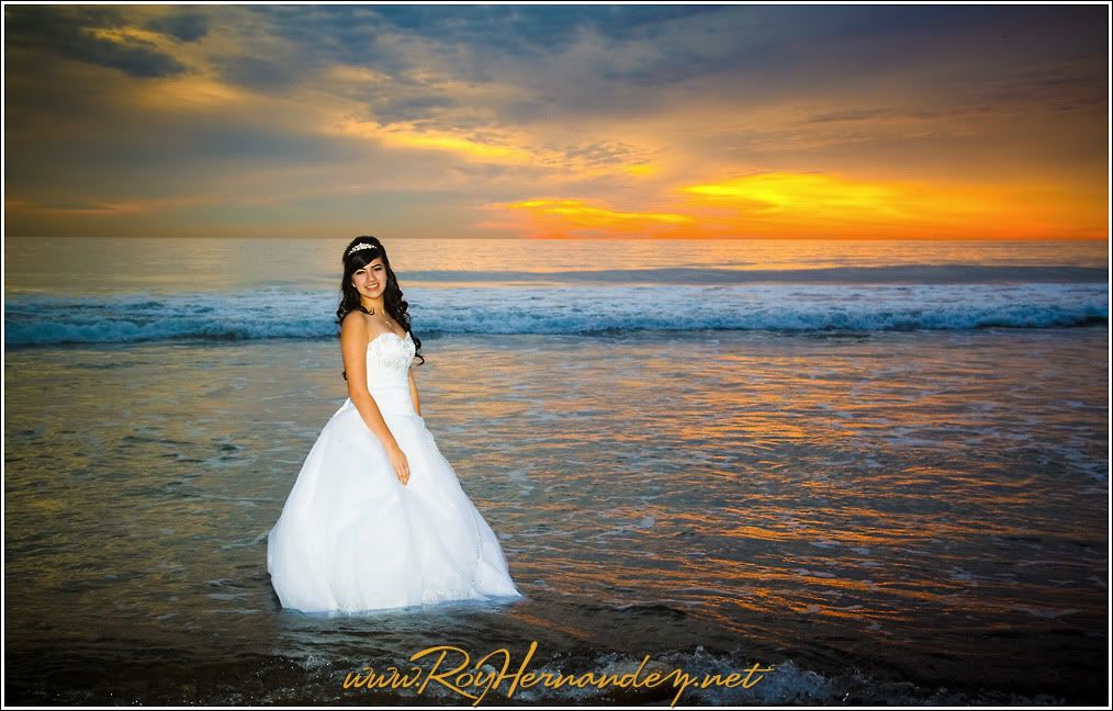 Quinceanera Trash the dress in Malibu by Roy Hernandez