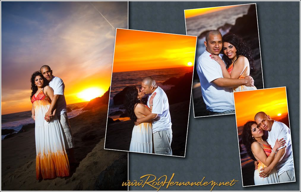 Engagement images at the sunset by Roy Photographer