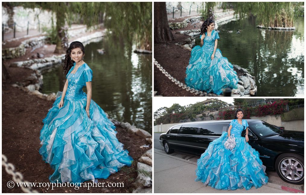 quinceañera photos with limo