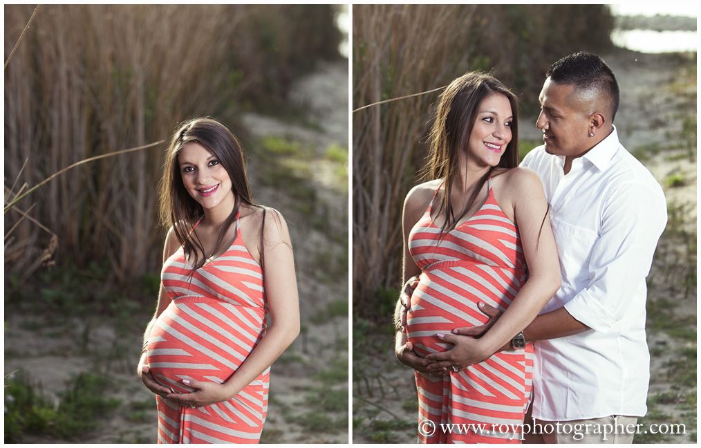 a couple in their maternity session