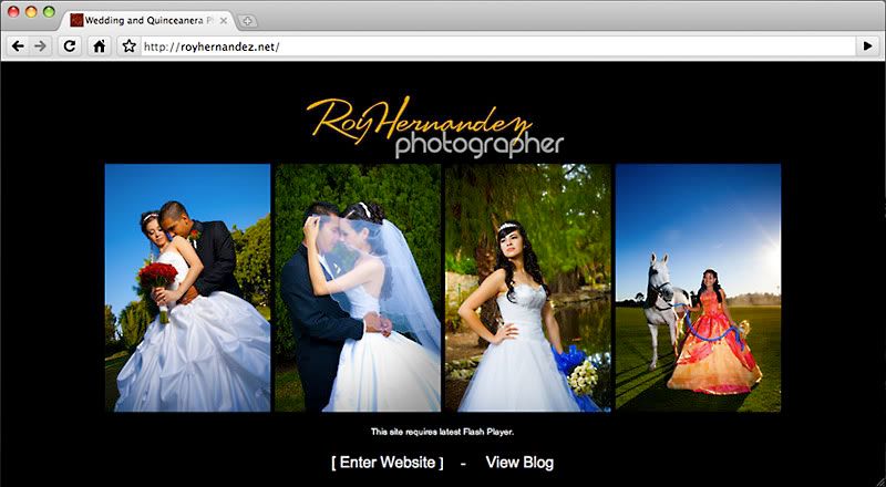 Wedding photographer screenshot by Roy Hernandez