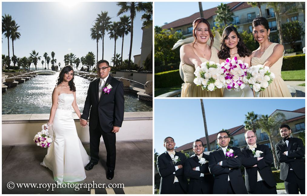 Portraits of bridesmaids and groomsmen