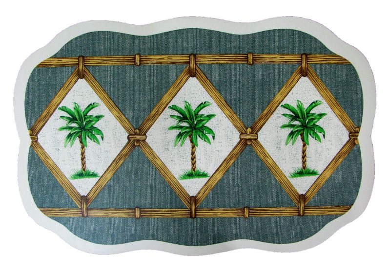 Vinyl Placemats Popular Kitchen Theme Designs Assorted Foam Back Set of