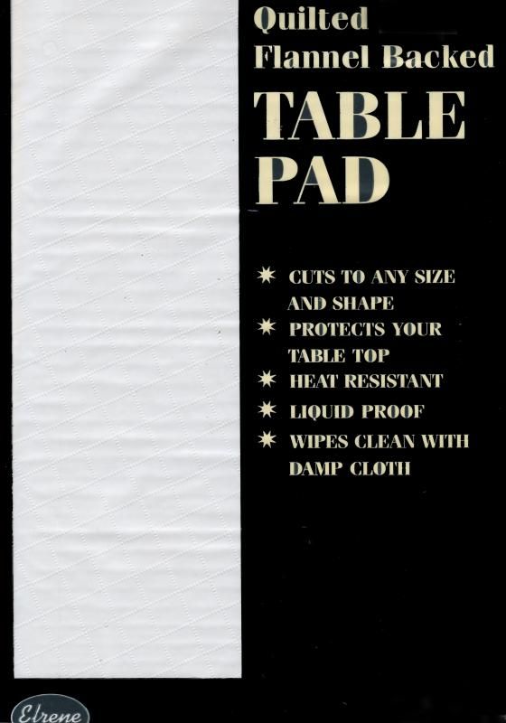 Quilted Vinyl Dining Table Pad Protector White Flannel Backed Free