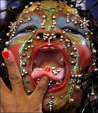 Most pierced : Elaine Davidson, the most pierced woman in the world, 