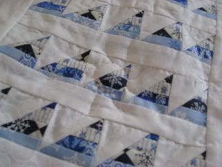 Begining of Hand Quilting in First Snowfall