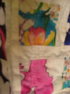 Close Up of hand quilting on Hawaiian Dreams