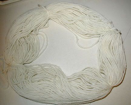 Winding yarn takes about ½ hour per skein