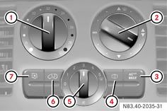 Mercedes vito dashboard buttons