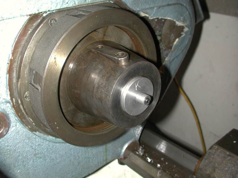 Lathe spindle work stop