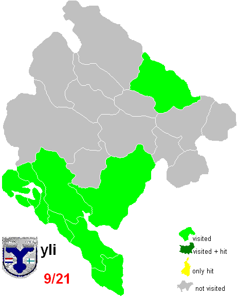 Opštine Crne Gore / Municipalities of Montenegro