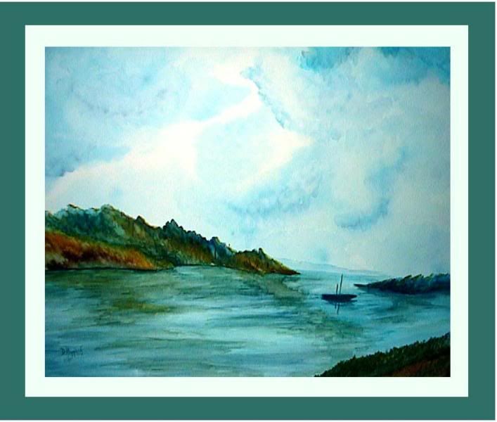 ocean watercolor. Ocean Shore, Watercolor 24quot; X
