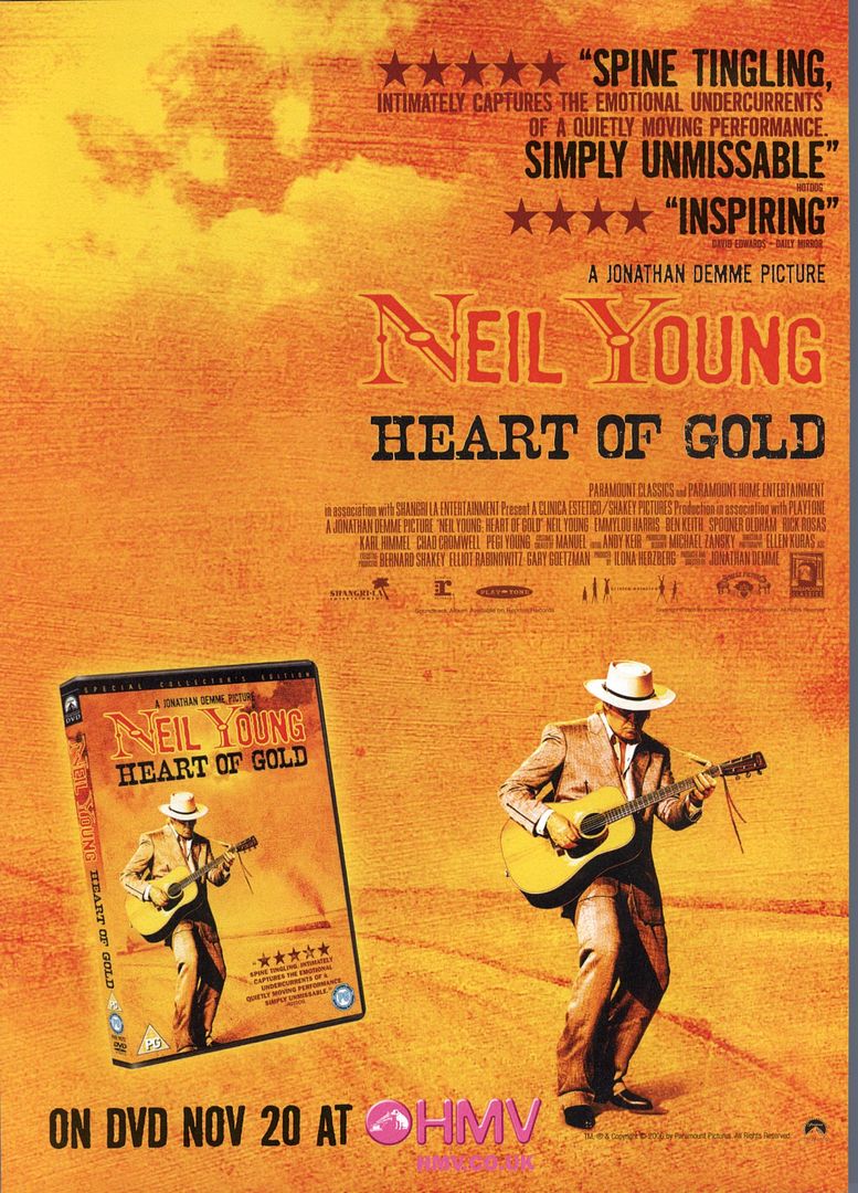 Neil Young Heart of Gold Original Vintage Magazine Advert 45472