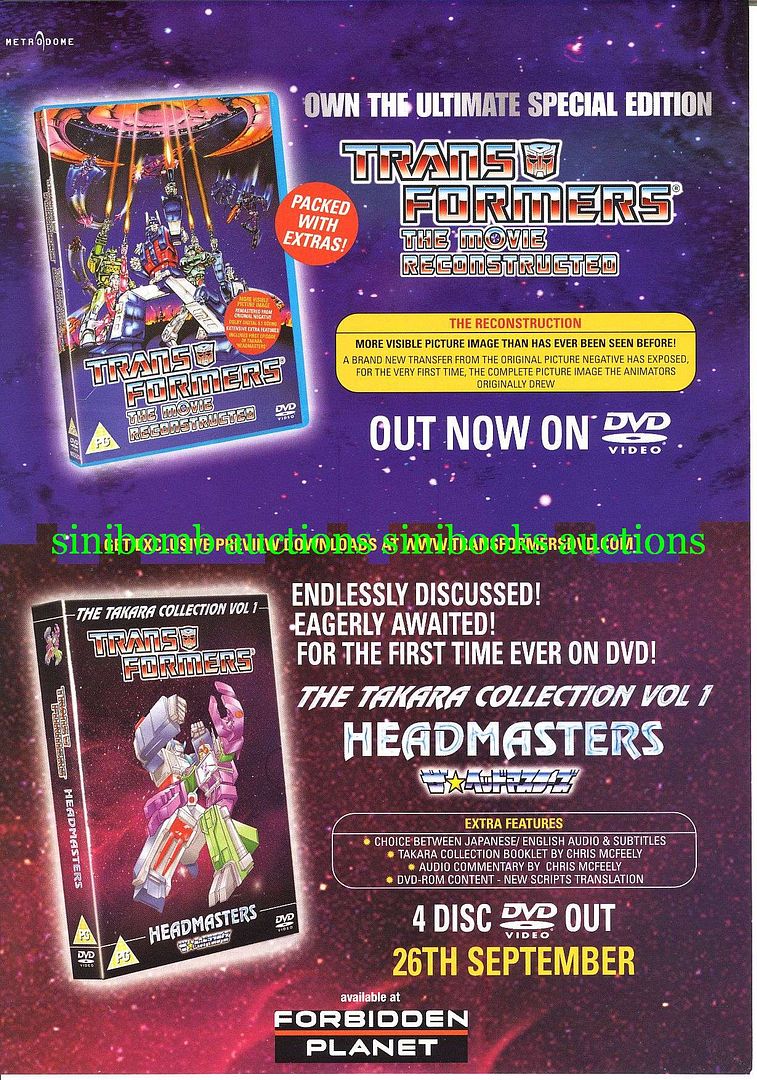 Transformers Movie Reconstructed Headmasters Original Magazine Advert