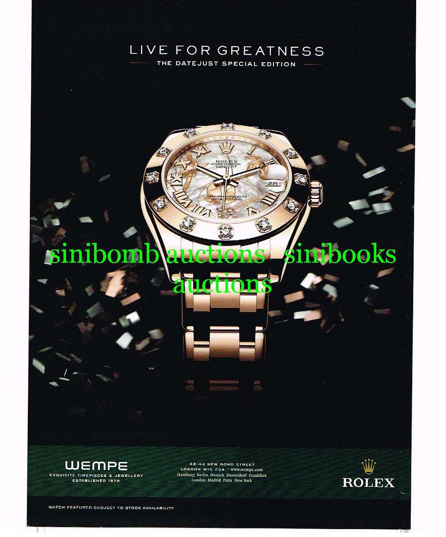 Rolex Datejust Special Edition Watch Original Magazine Advert L001926 On Ebid Australia 122810046