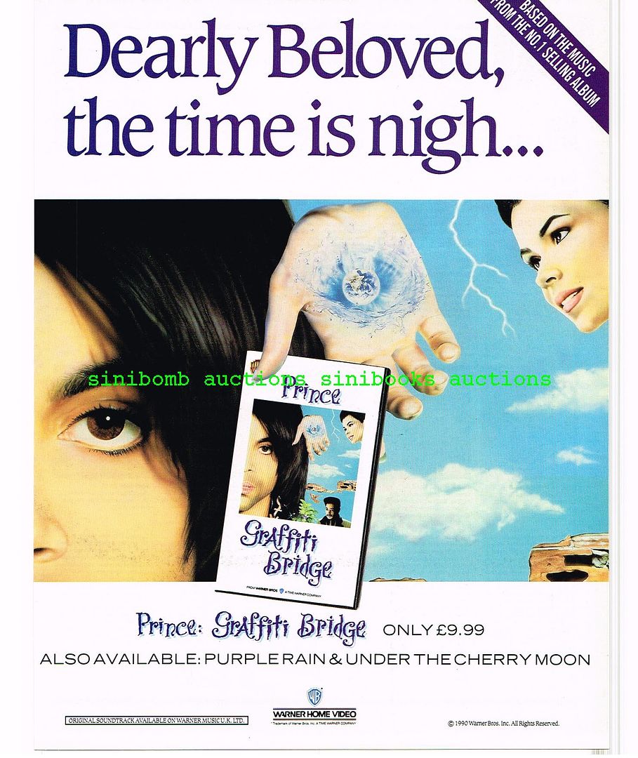 Graffiti Bridge Prince Original Movie Film Magazine Advert L002880 On Ebid United States 127617906