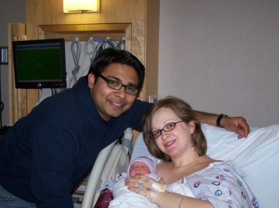 Me, Mommy and Daddy right after my birth