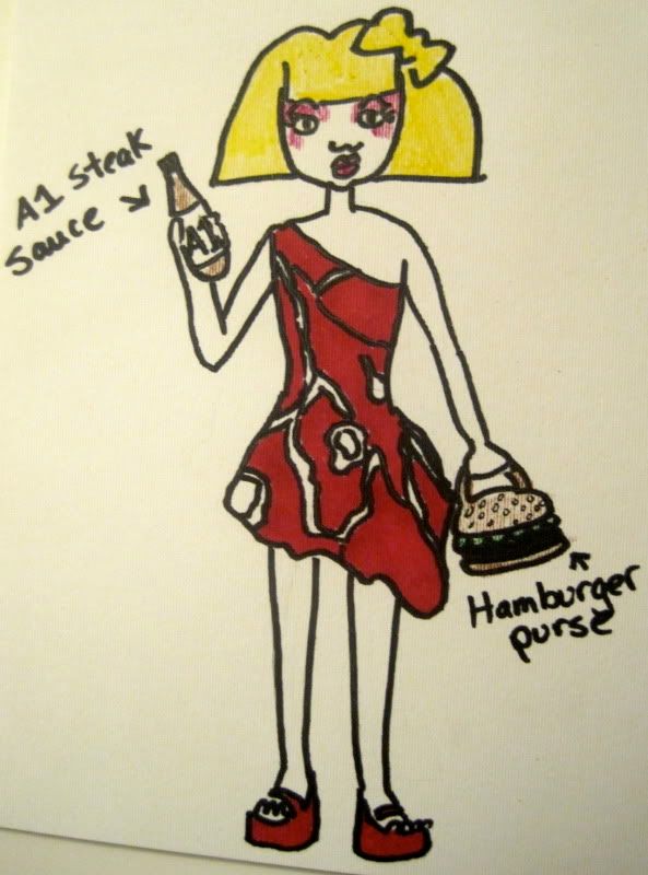 lady gaga meat dress images. (Lady Gaga Meat Dress:)