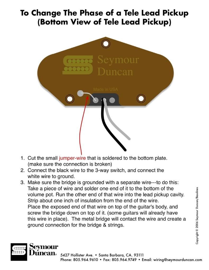 reversing the polarity of a pickup Telecaster Guitar Forum