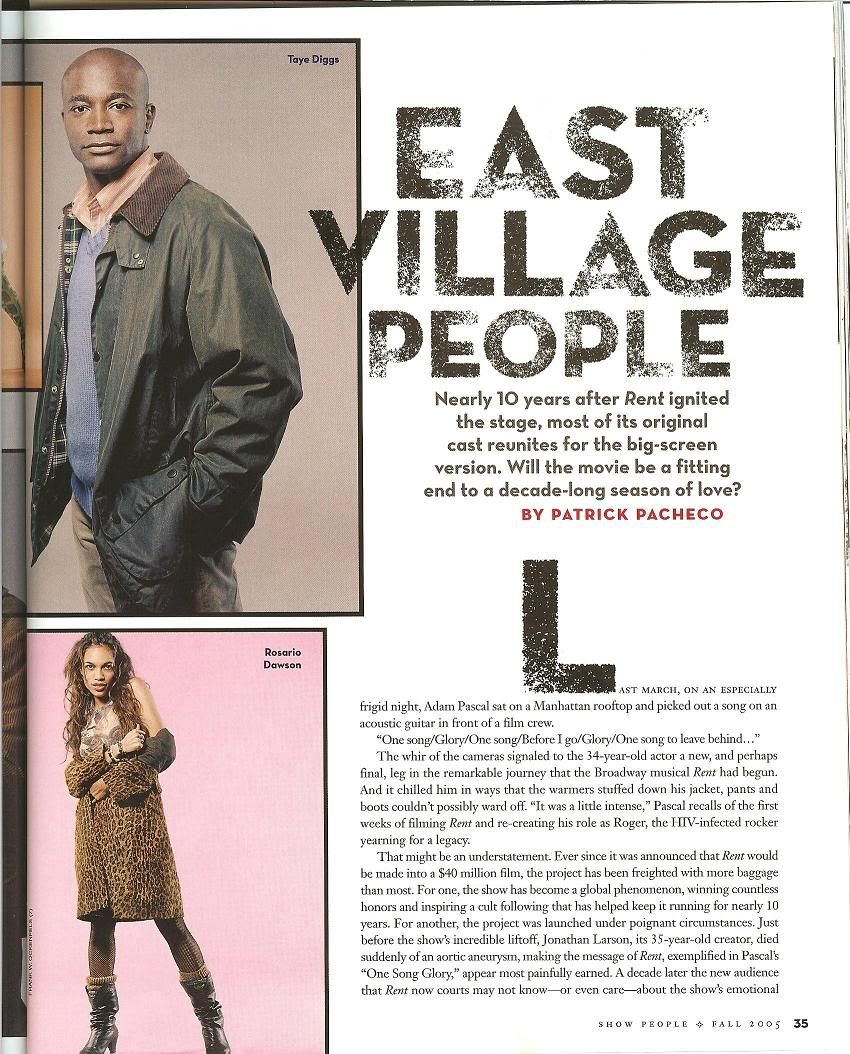 RENT film in Show people