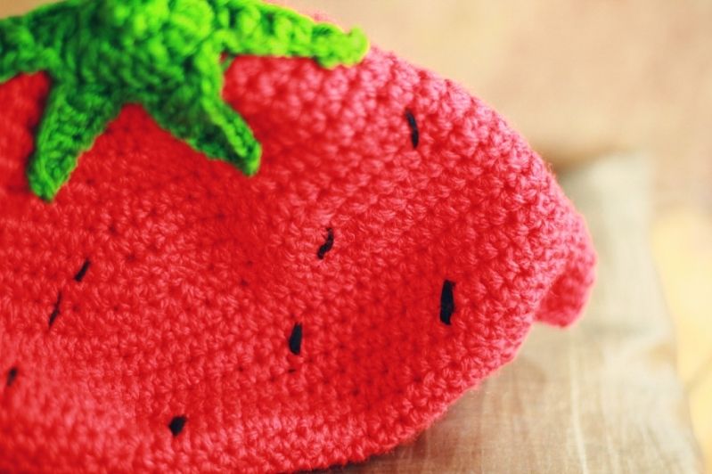 strawberry beanie