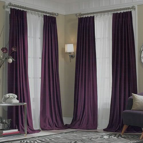... New JCPenney Supreme ~MIDNIGHT PURPLE~ Pinch Pleated Drapes 100x95
